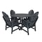 Highwood Usa Hamilton 5pc Round Outdoor Patio Furniture Dining Set AD-DNA48-FBE - alternate 1